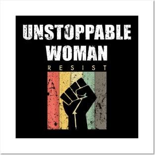 Unstoppable Woman Girl Power Empowerment Feminist Posters and Art